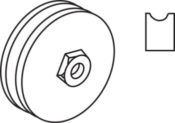 1in Celcon Shower Door Roller (HS-21-69BR)