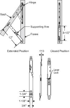 12" 880SS SUPPORT ARM (AM-28-12-8-01)