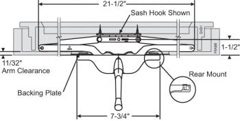 21-1/2"REAR MOUNT SCISSORS ARM (AM-29-159-3)