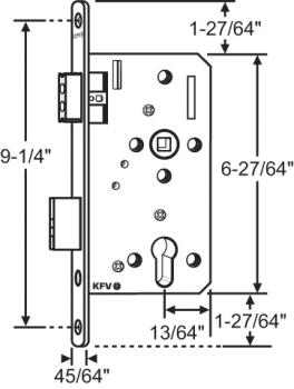 MAGNETIC MORTISE LOCK (HS-56-255)