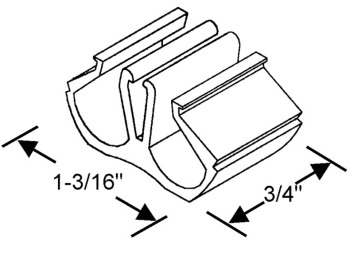 Double Flush II Glazing Clip (IC-90-572)