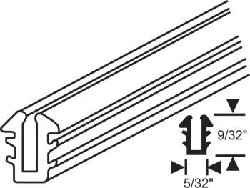 100 Ft Gray Glazing Channel (HS-67-1)