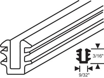 100 Ft Gray Glazing Channel (HS-67-10)