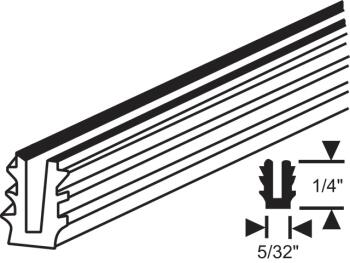 100 Ft Gray Glazing Channel (HS-67-2)