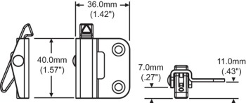 Double Hung Vent Lock White (OT-50-1359MBW)