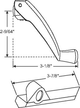 Folding Crank Handle/Cover Kit (PL-900-8869CH-F)