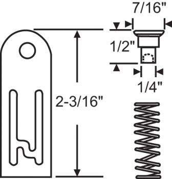 CROSSLY LOCKING SPRING/GUIDE (HS-900-9874)