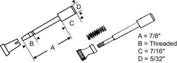 1/2in Screw-On Knob Metal (HS-90-21)