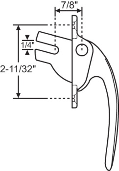 White Bronze Locking Handle (XX-34-178)