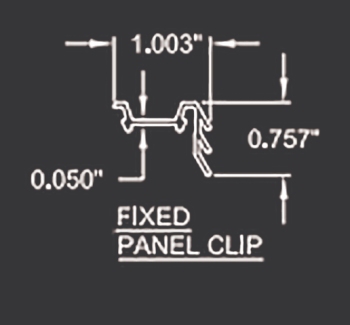 Fixed Panel Clip 6in (HS-16-888)